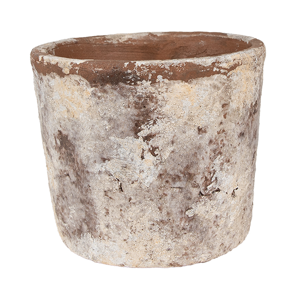 Clayre & Eef | Bloempot Binnen Beige ø 16x14 cm | 6TE0526L