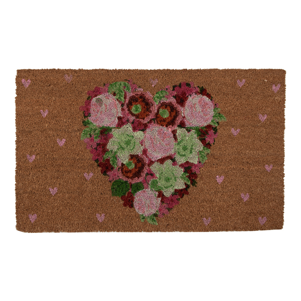 Clayre & Eef | Deurmat Binnen Bruin Groen 75x45x1 cm | MC251