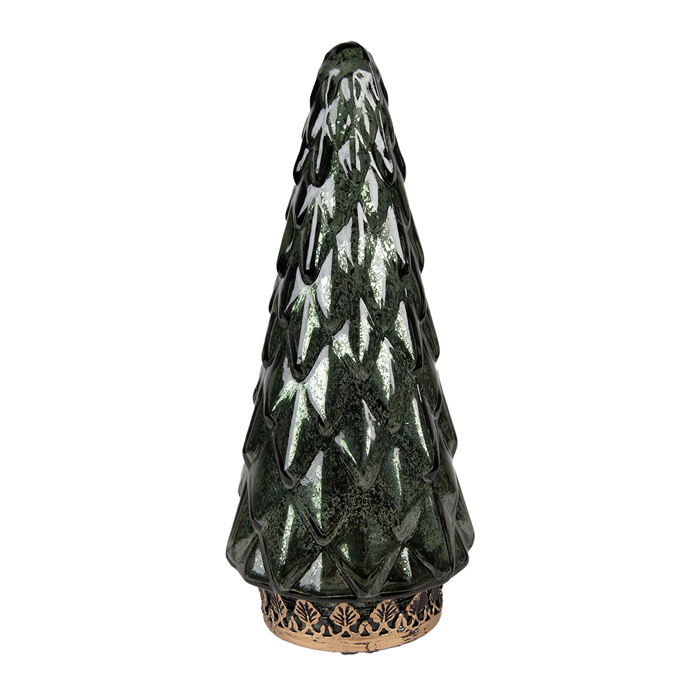 Clayre & Eef | Kerstdecoratie Kerstboom met LED Groen ø 11x24 cm | 6GL4572GR