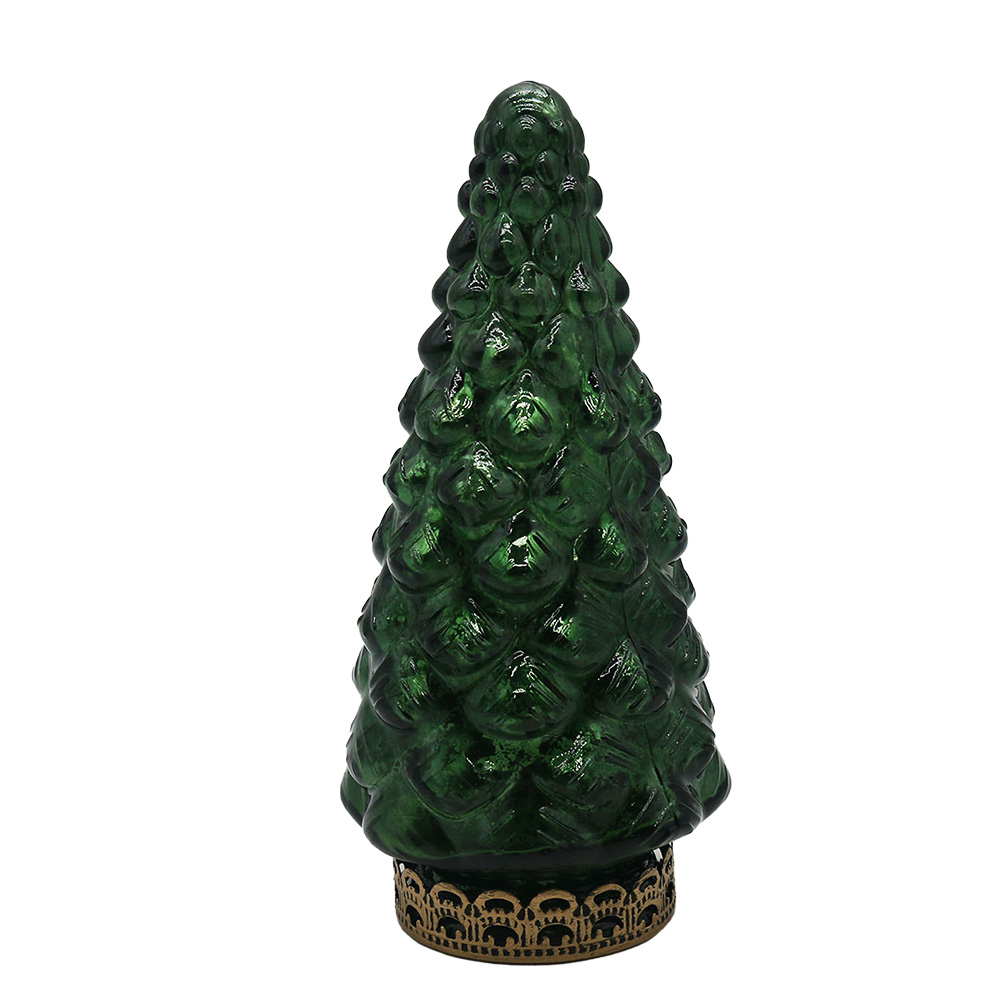 Clayre & Eef | Kerstdecoratie Kerstboom met LED Groen ø 8x16 cm | 6GL4575