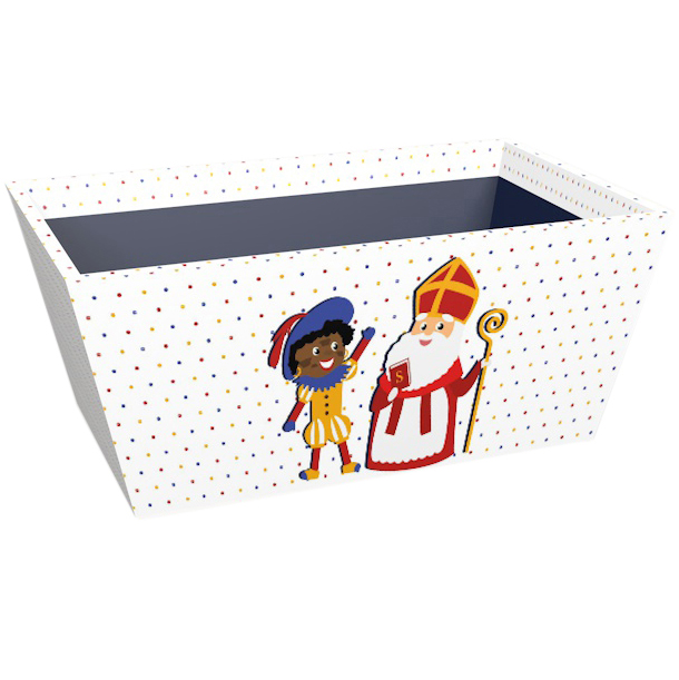 Dekoratief | Bakje 'Sinterklaas', wit, 24x14x10cm | A245945