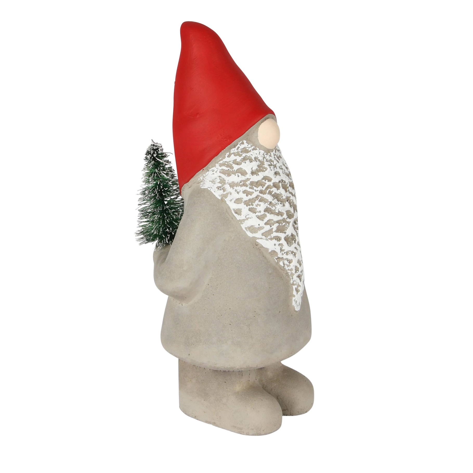 Dekoratief | Santa m/kerstboom, rood/wit/groen, cement, 8x8x16cm | A235095