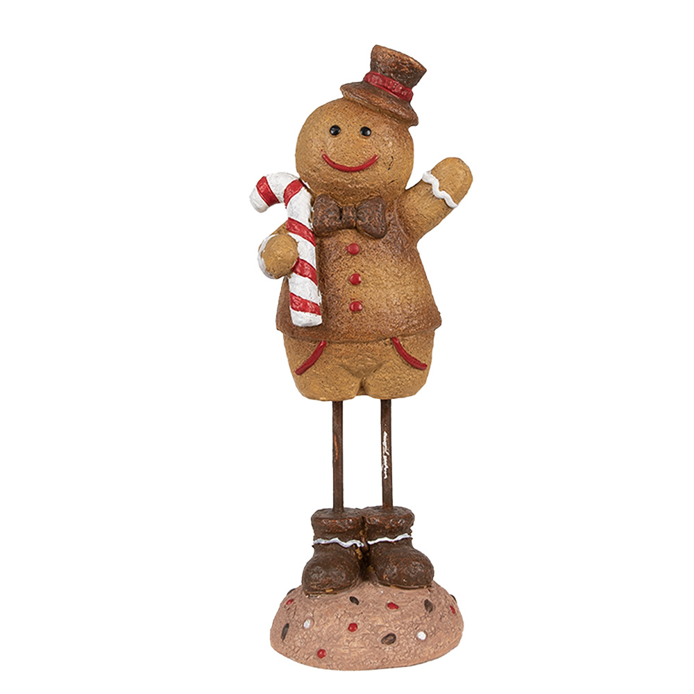 Clayre & Eef | Decoratie peperkoekpop Bruin 7x7x18 cm | 6PR4272