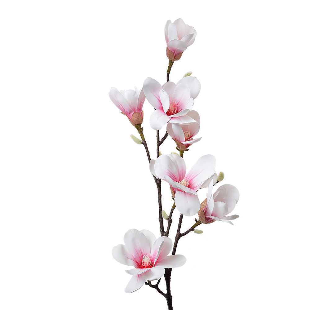 Clayre & Eef | Decoratie tak met bloemen Wit Roze 25x10x97 cm | 5PL0098