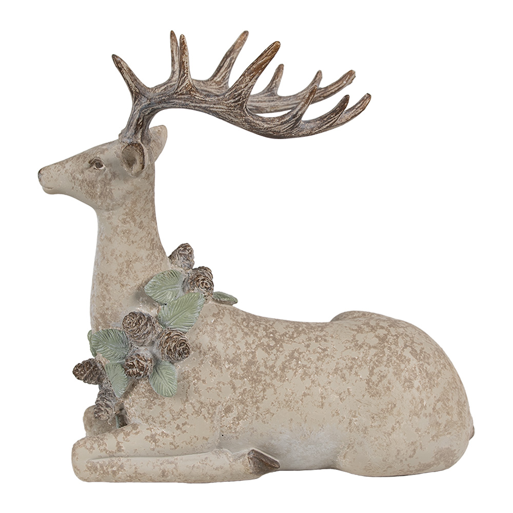 Clayre & Eef | Decoratie hert Bruin 32x16x51 cm | 6PR4286