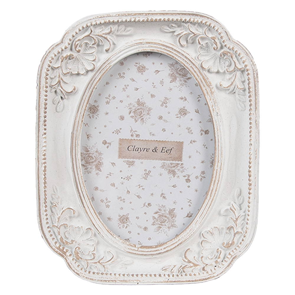 Clayre & Eef | Fotolijst Wit 10x2x12 cm / 6x9 cm | 2F1187