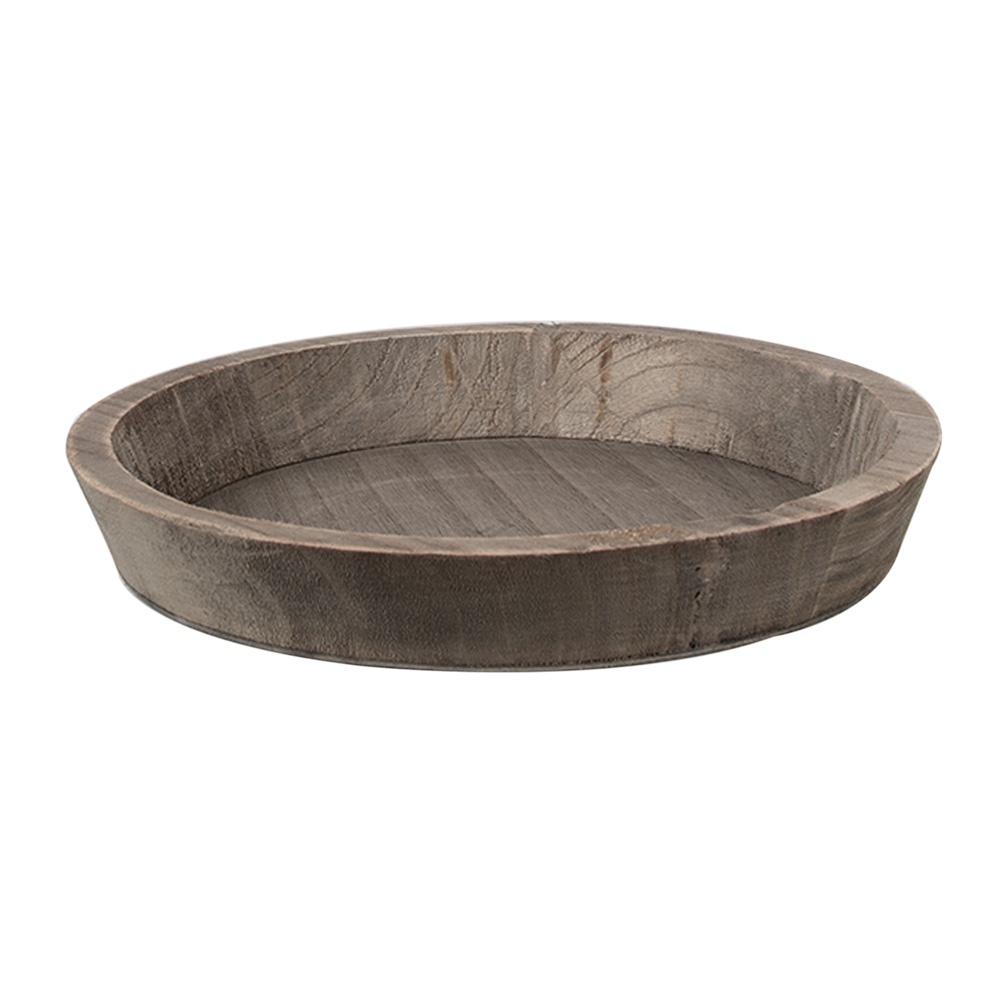 Clayre & Eef | Decoratie schaal Bruin ø 27x4 cm | 6H2324