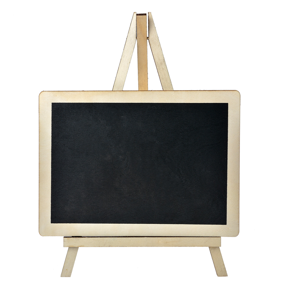 Clayre & Eef | Krijtbord Zwart Beige 20x1x27 cm | 65644