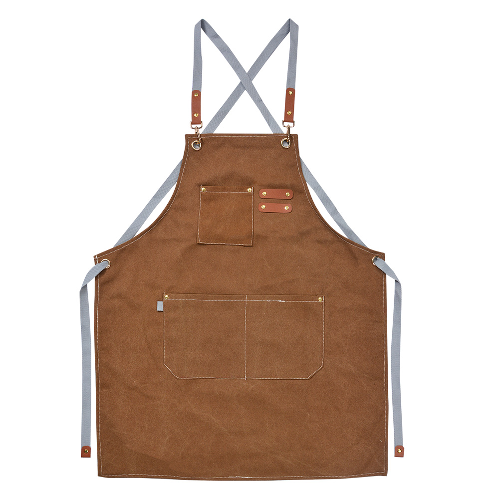 Clayre & Eef | Keukenschort Bruin 63x75 cm | KT041.045