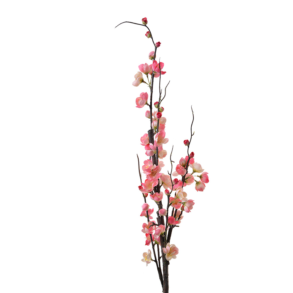 Clayre & Eef | Decoratie tak met bloemen Roze  7x7x115 cm | 5PL0110P