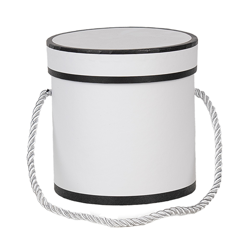 Clayre & Eef | Kado doosje Wit ø 12x12 cm | 66009W