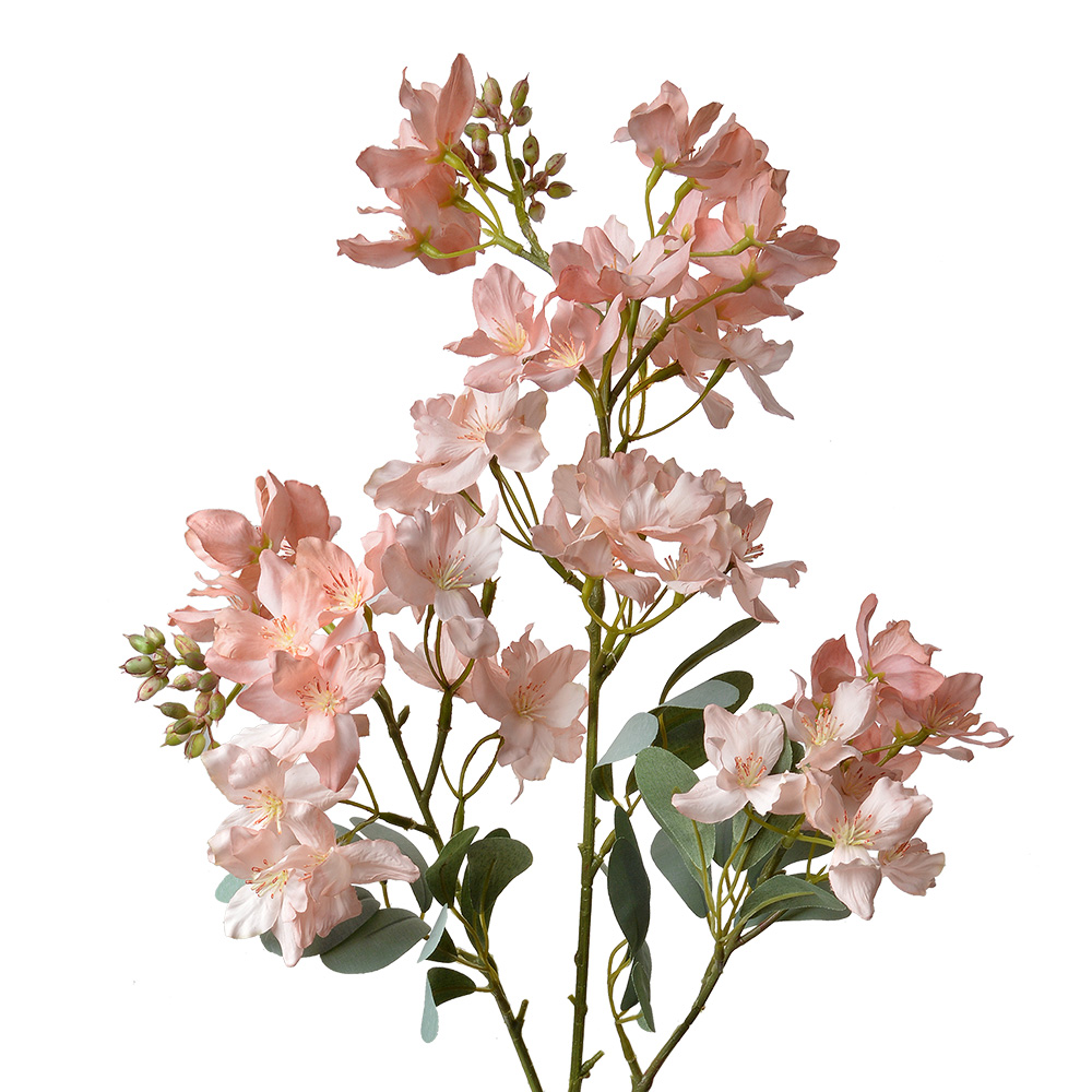 Clayre & Eef | Decoratie tak met bloemen Roze Groen 22x11x85 cm | 5PL0120