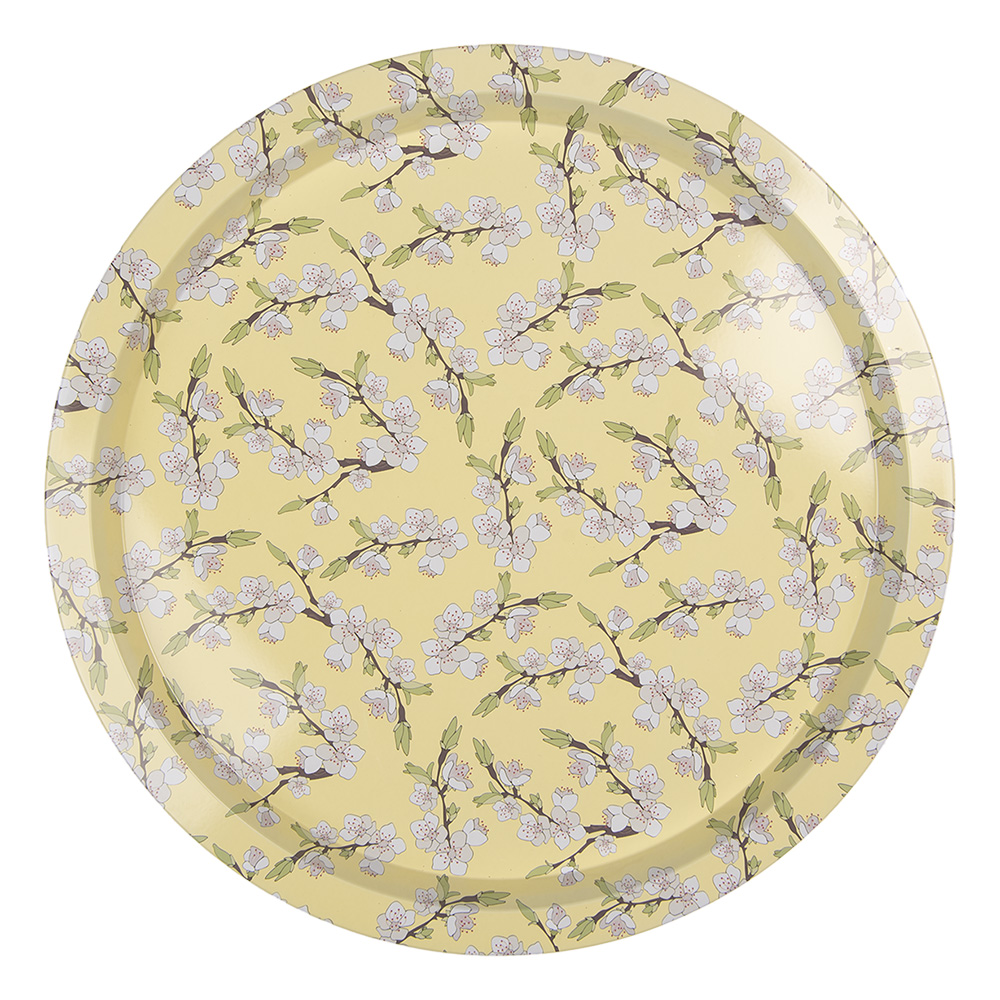 Clayre & Eef | Decoratief Dienblad Geel ø 32x2 cm | 6BL0180