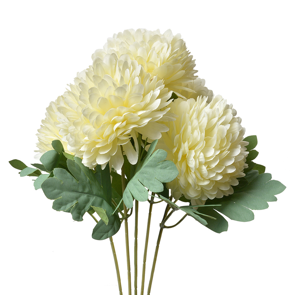 Clayre & Eef | Decoratie tak met bloemen Wit Groen 22x14x43 cm | 6PL0362W