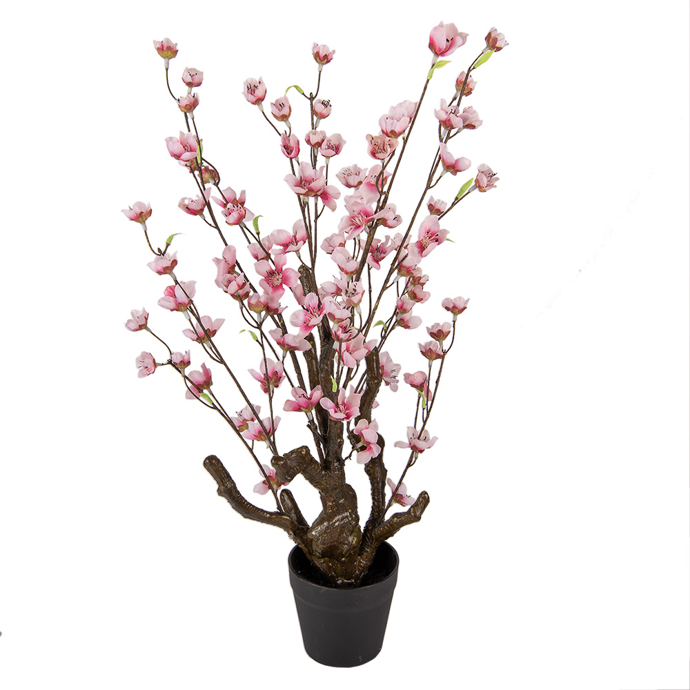 Clayre & Eef | Decoratie boom Bruin Roze 18x18x70 cm | 6PL0372