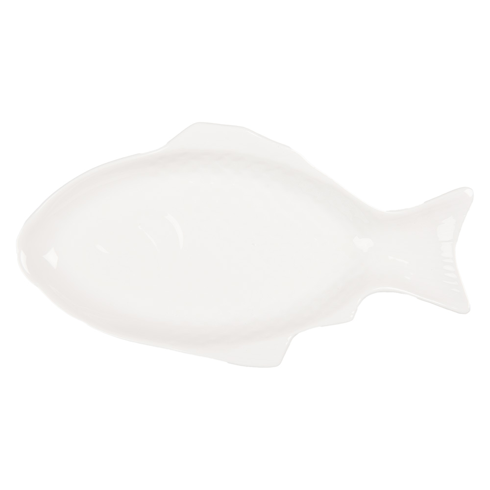Clayre & Eef | Kom Vis Wit 48x26x5 cm / 925 ml | 6CEBO0199L