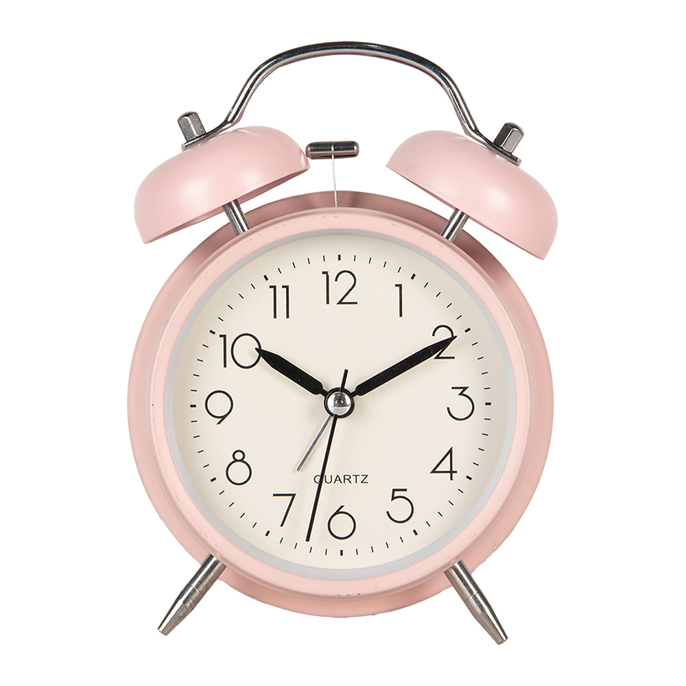 Clayre & Eef | Wekker Analoog Roze 12x6x17 cm / 1xAA | 6AC0031P
