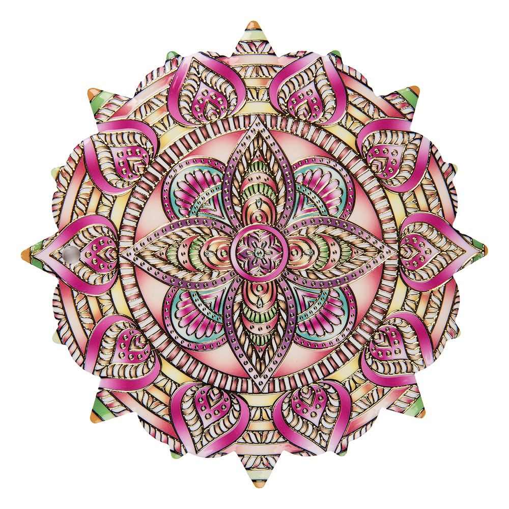 Clayre & Eef | Pannenonderzetter Roze ø 20x1 cm | 6CE2052
