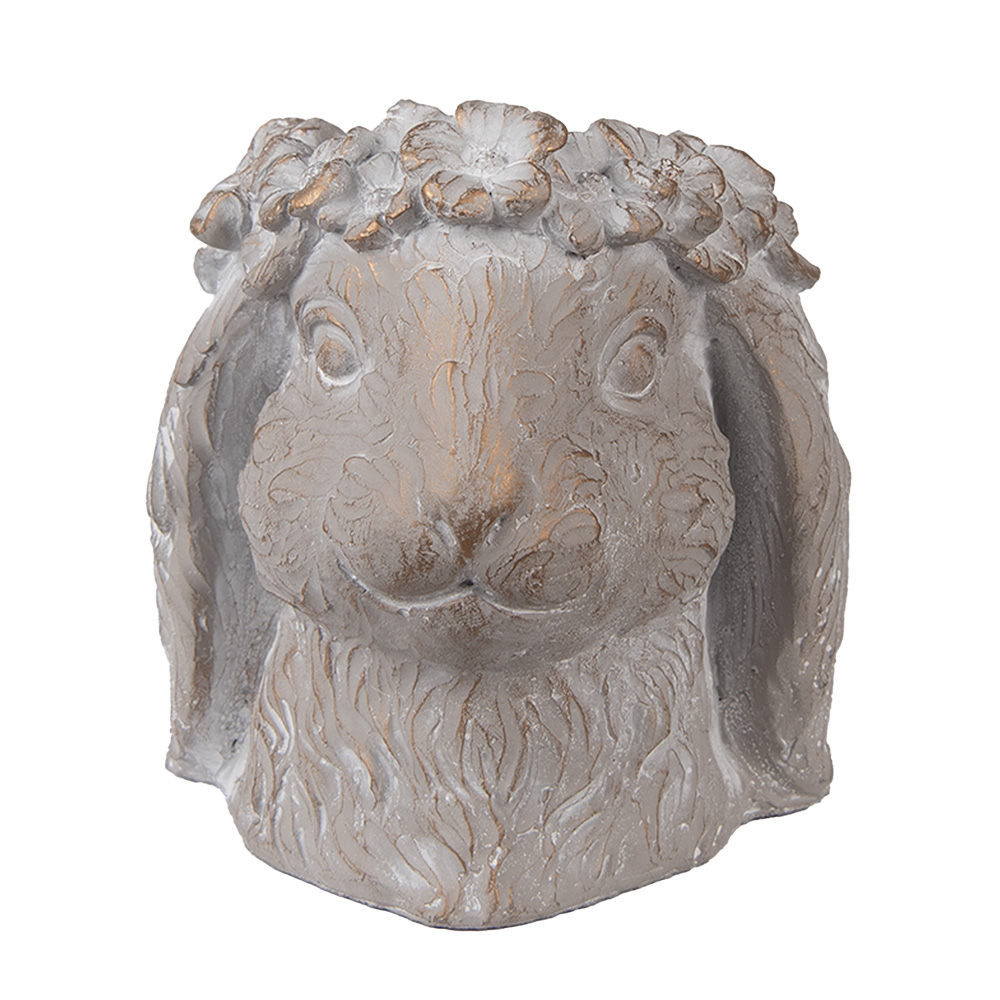 Clayre & Eef | Bloempot Binnen Beige Goudkleurig 16x18x18 cm | 6TE0556M