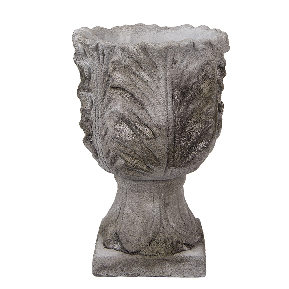 Clayre & Eef | Bloempot Binnen Grijs ø 16x24 cm | 6TE0566