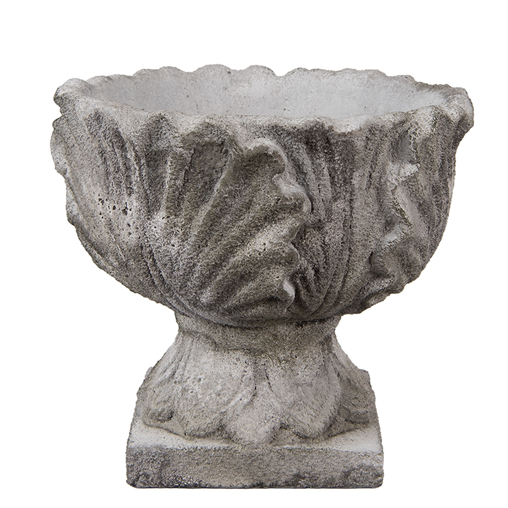 Clayre & Eef | Bloempot Binnen Grijs ø 20x17 cm | 6TE0567