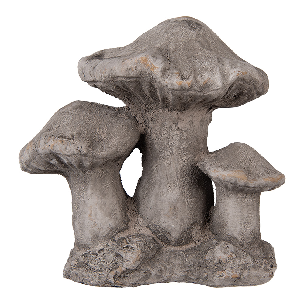 Clayre & Eef | Decoratie Paddenstoelen Grijs 16x12x15 cm | 6TE0569