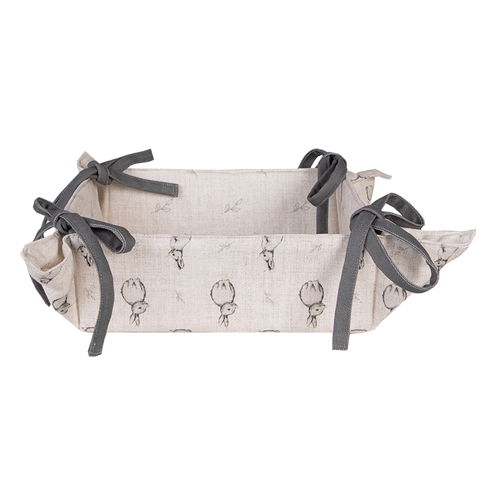 Clayre & Eef | Broodmand Beige Grijs 35x35x8 cm | BNS47