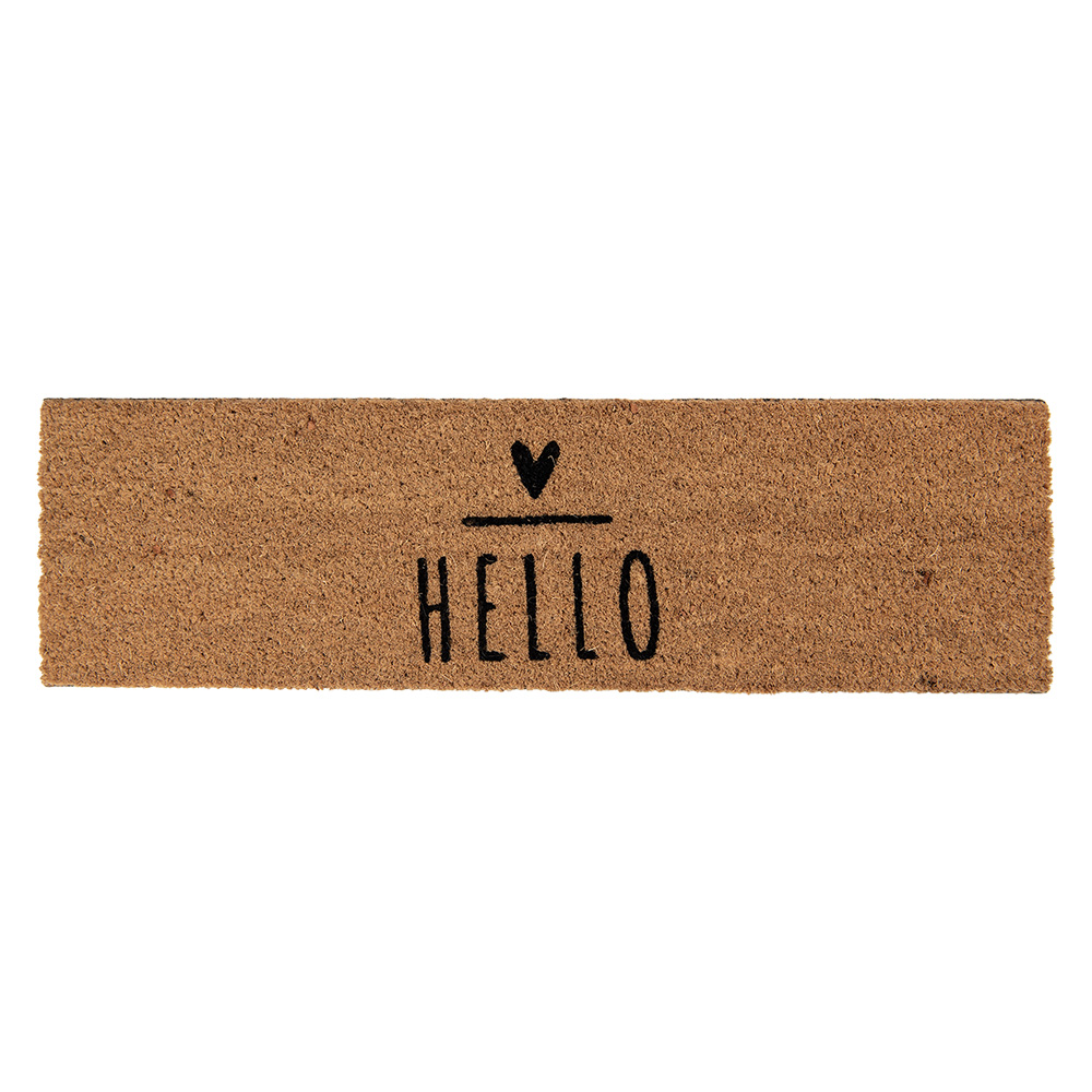 Clayre & Eef | Deurmat Bruin Zwart 75x22x2 cm | BHSMC-1