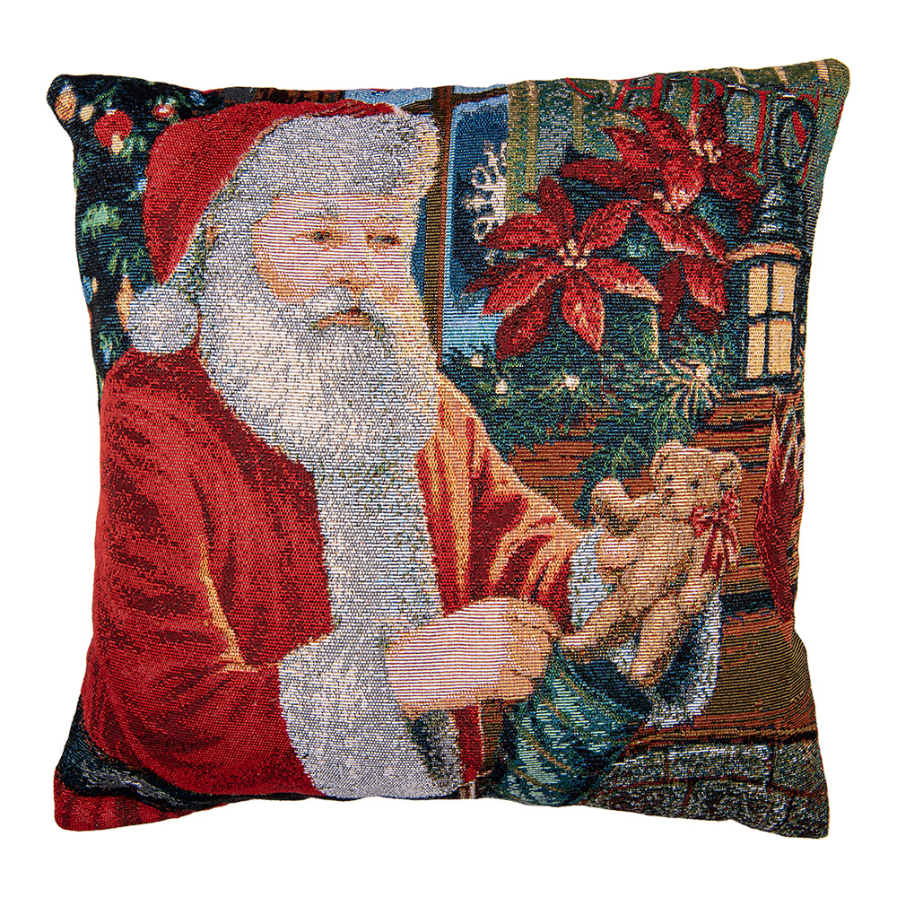 Clayre & Eef | Kussenhoes Rood Wit 44x44 cm | KT021.378