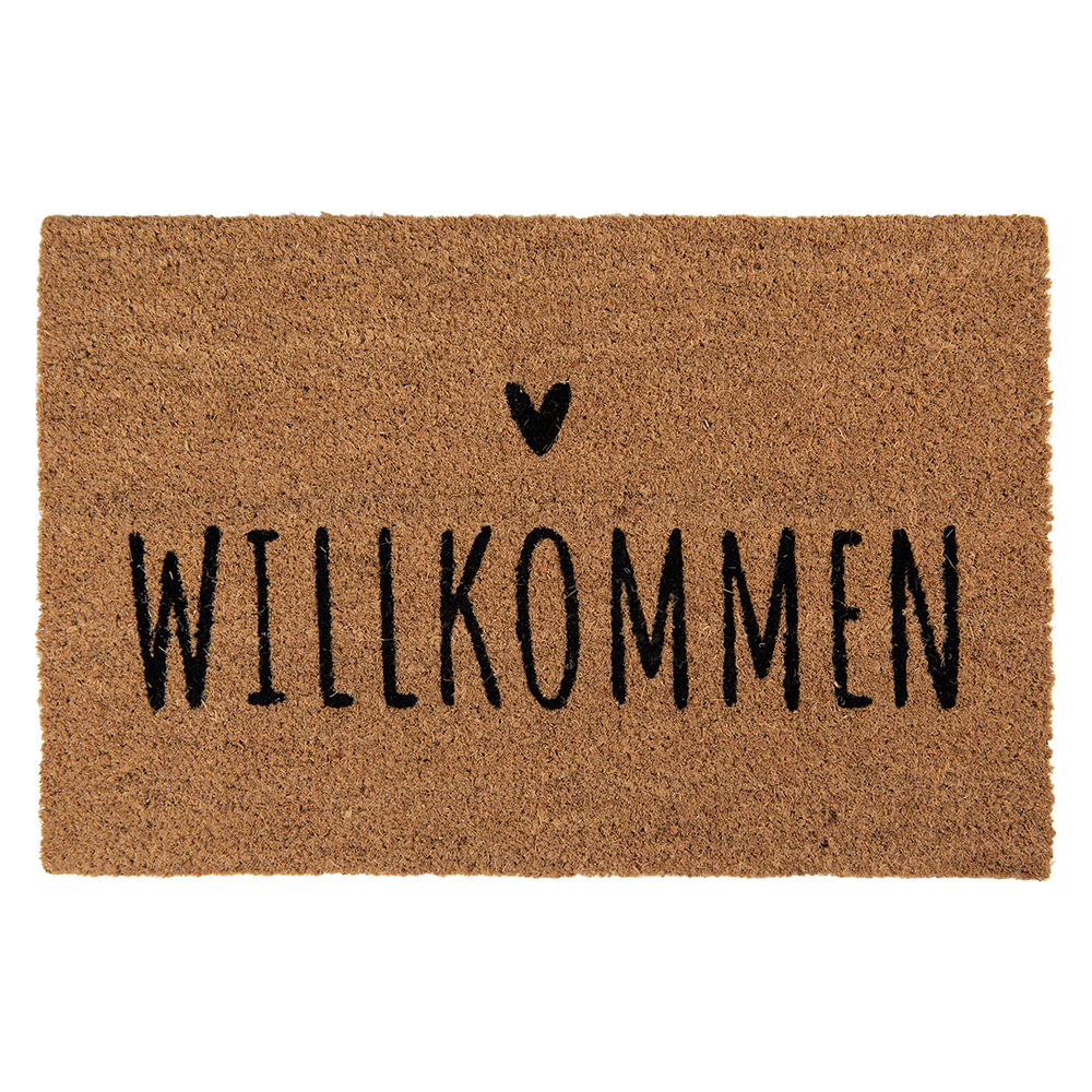 Clayre & Eef | Deurmat Binnen Bruin Zwart 60x40x2 cm | MC256