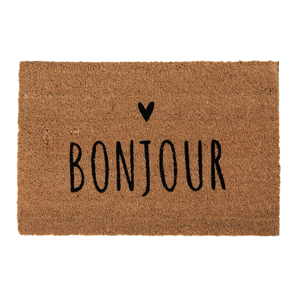 Clayre & Eef | Deurmat Binnen Bruin Zwart 60x40x2 cm | MC257