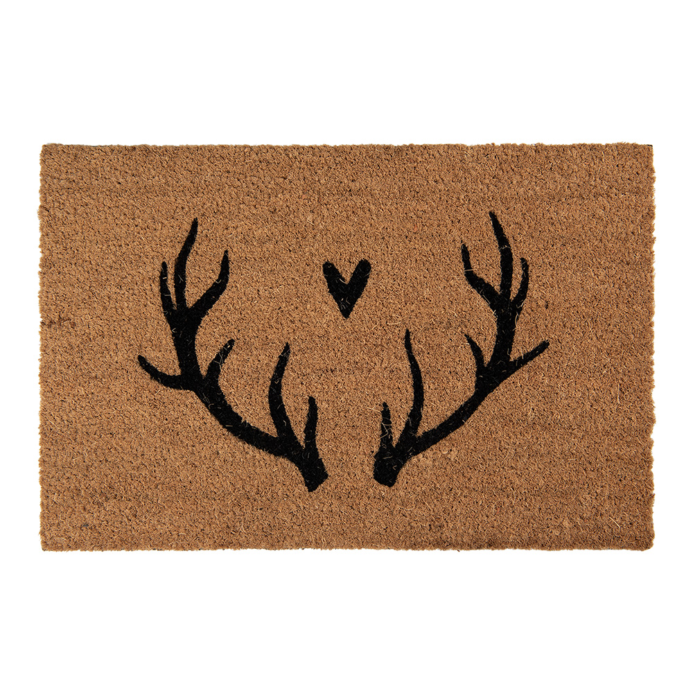 Clayre & Eef | Deurmat Binnen Bruin Zwart 60x40x2 cm | NWVMC