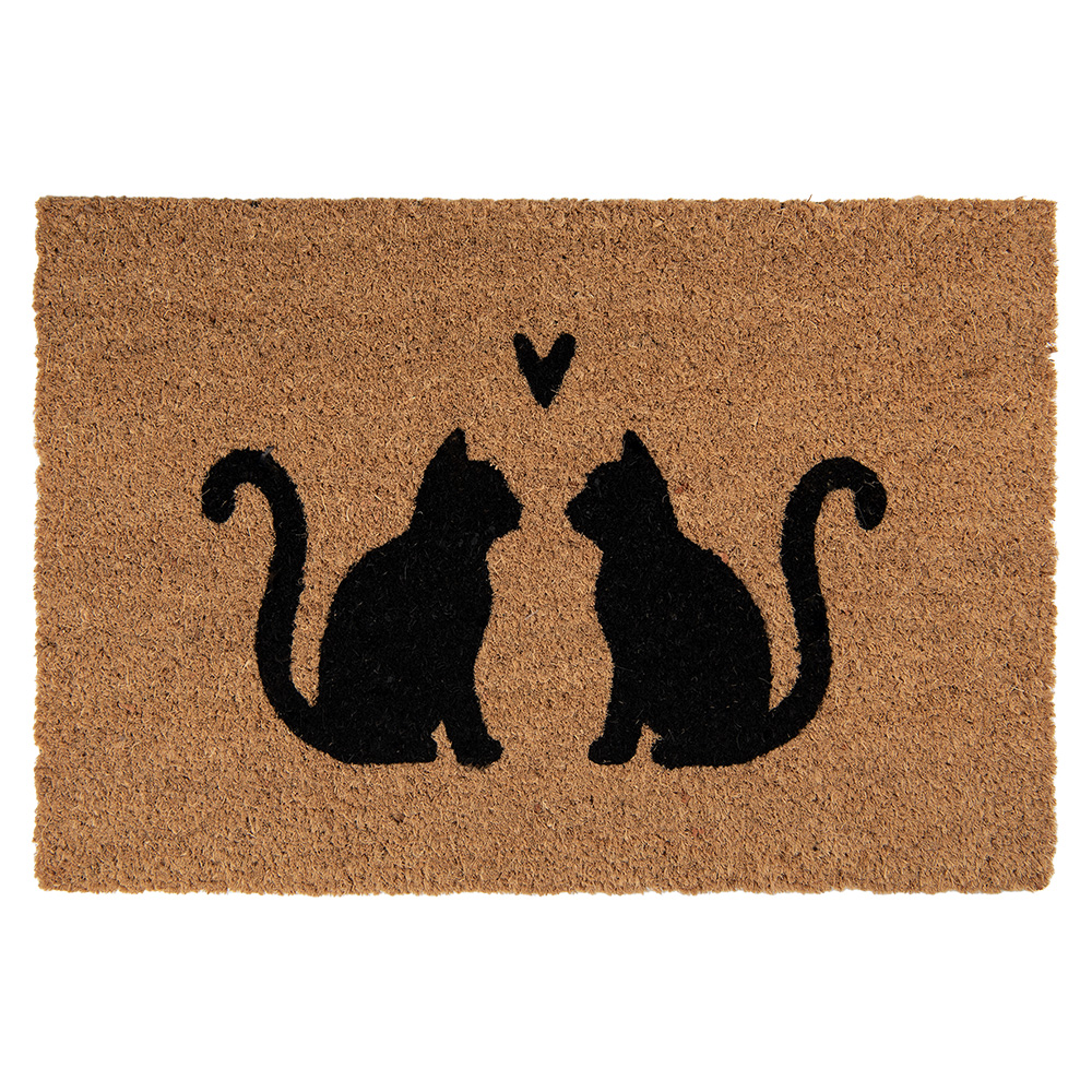 Clayre & Eef | Deurmat Binnen Bruin Zwart 60x40x2 cm | PWSMC