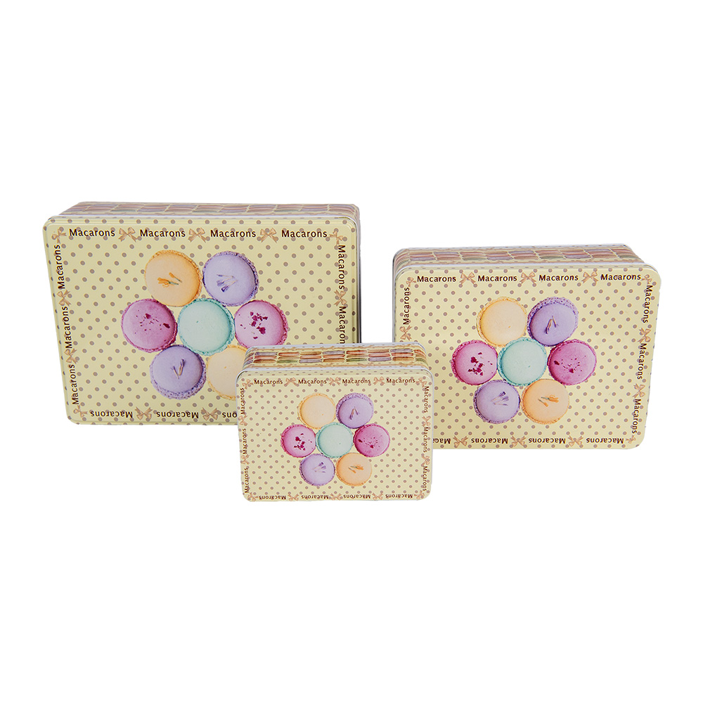 Clayre & Eef | Opbergdoos set van 3 Geel Roze 26x19x9 / 21x16x8 / 14x10x7 cm | 6BL0150