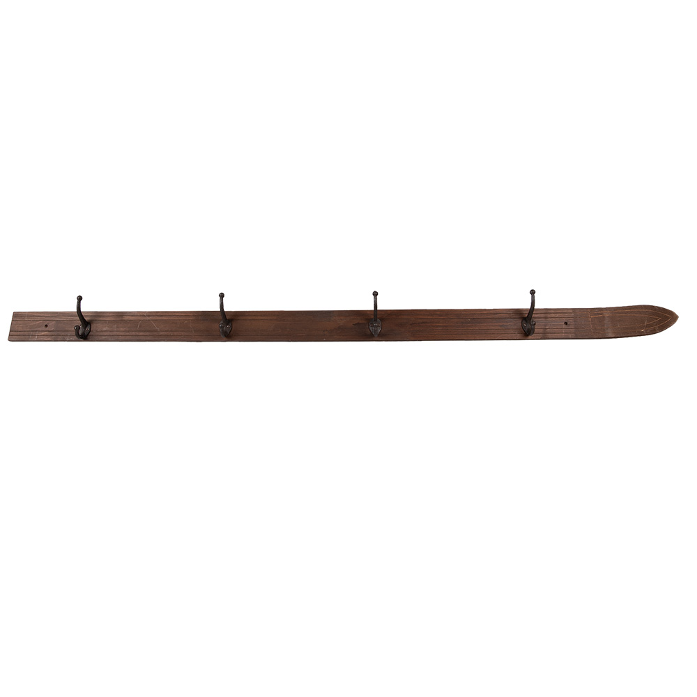 Clayre & Eef | Wandkapstok 4 haken Bruin 170x8x12 cm | 5H0727