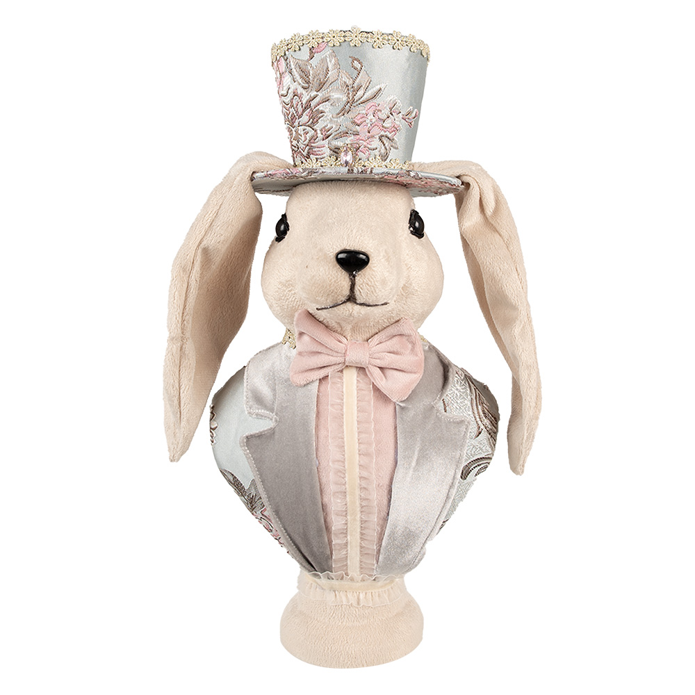 Clayre & Eef | Decoratie Beeld Konijn Beige 18x15x38 cm | 65935