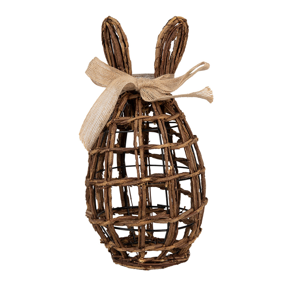 Clayre & Eef | Decoratie Beeld Konijn Bruin 16x16x31 cm | 65963