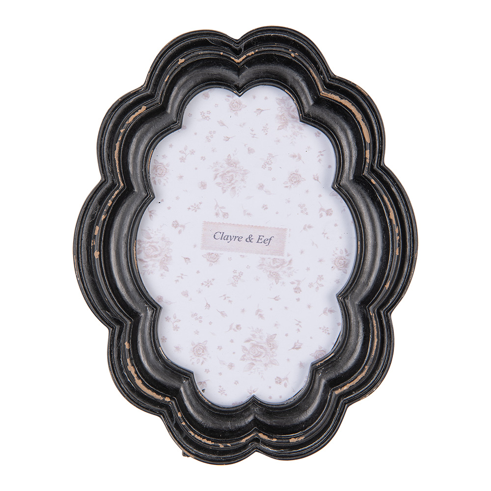 Clayre & Eef | Fotolijst Zwart Bruin 15x2x19 cm / 10x15 cm | 2F1206