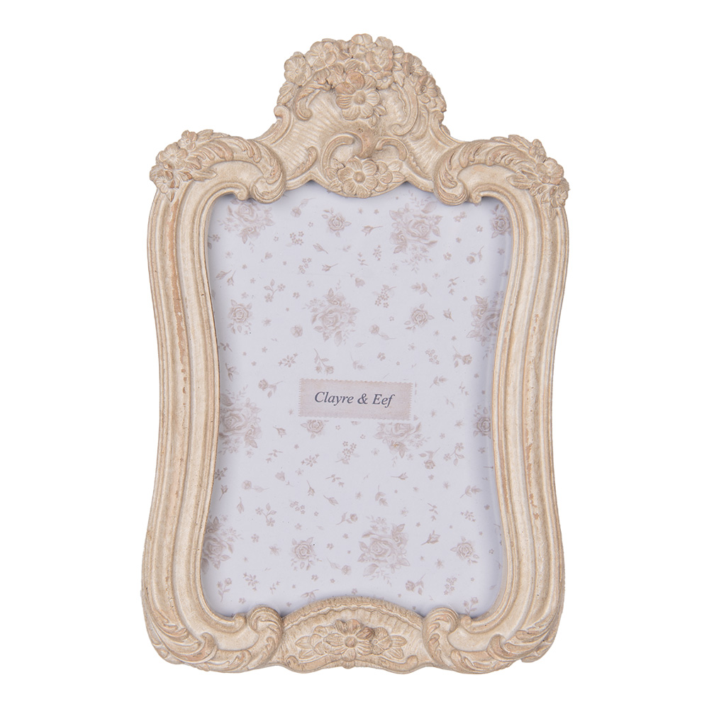 Clayre & Eef | Fotolijst Beige 14x2x21 cm / 10x15 cm | 2F1210