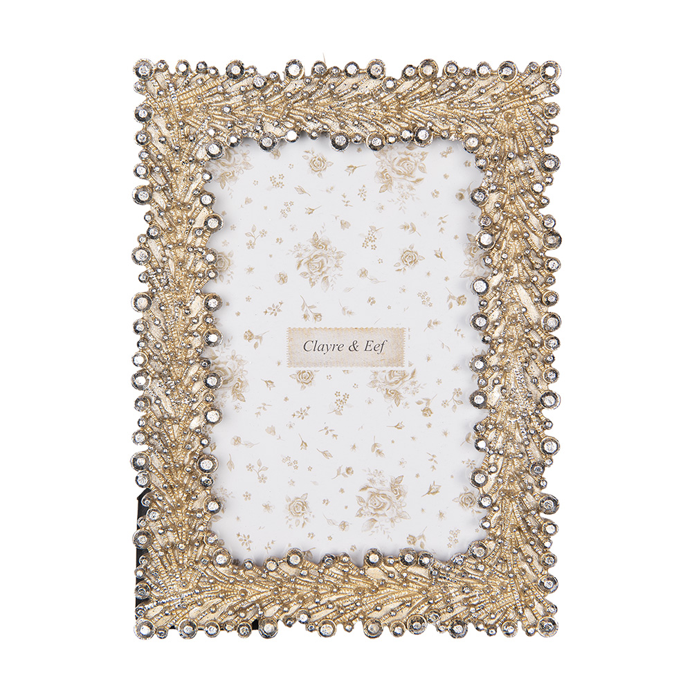Clayre & Eef | Fotolijst Zilverkleurig Goudkleurig 13x2x18 cm / 10x15 cm | 2F1254