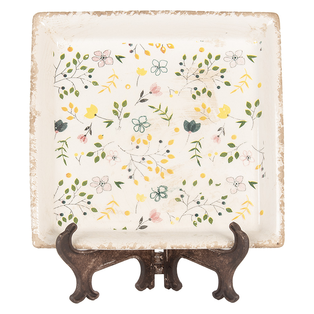 Clayre & Eef | Decoratie Bord 22x22x3 cm | 6CE2019