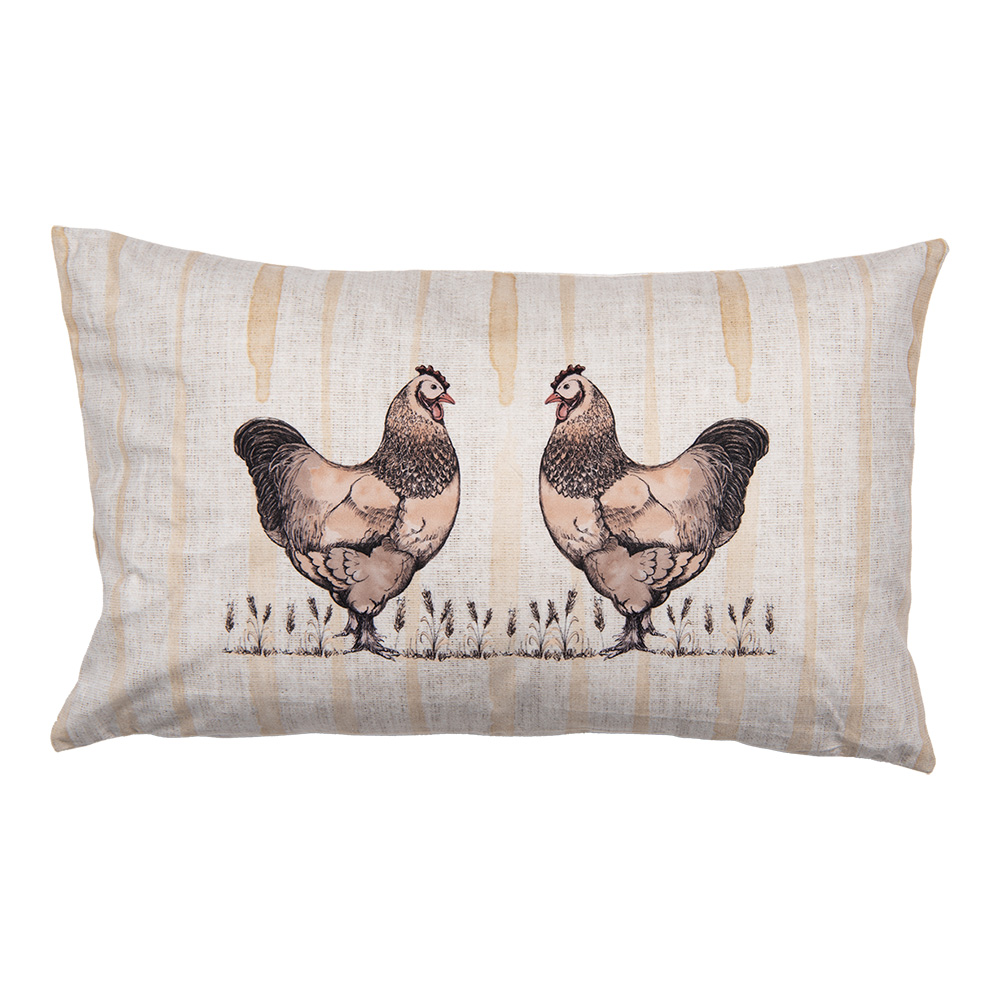 Clayre & Eef | Kussenhoes Beige Bruin 30x50 cm | RFL36