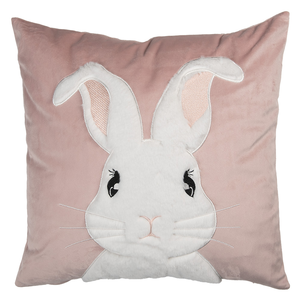 Clayre & Eef | Kussenhoes Roze Wit 45x45 cm | KT021.399