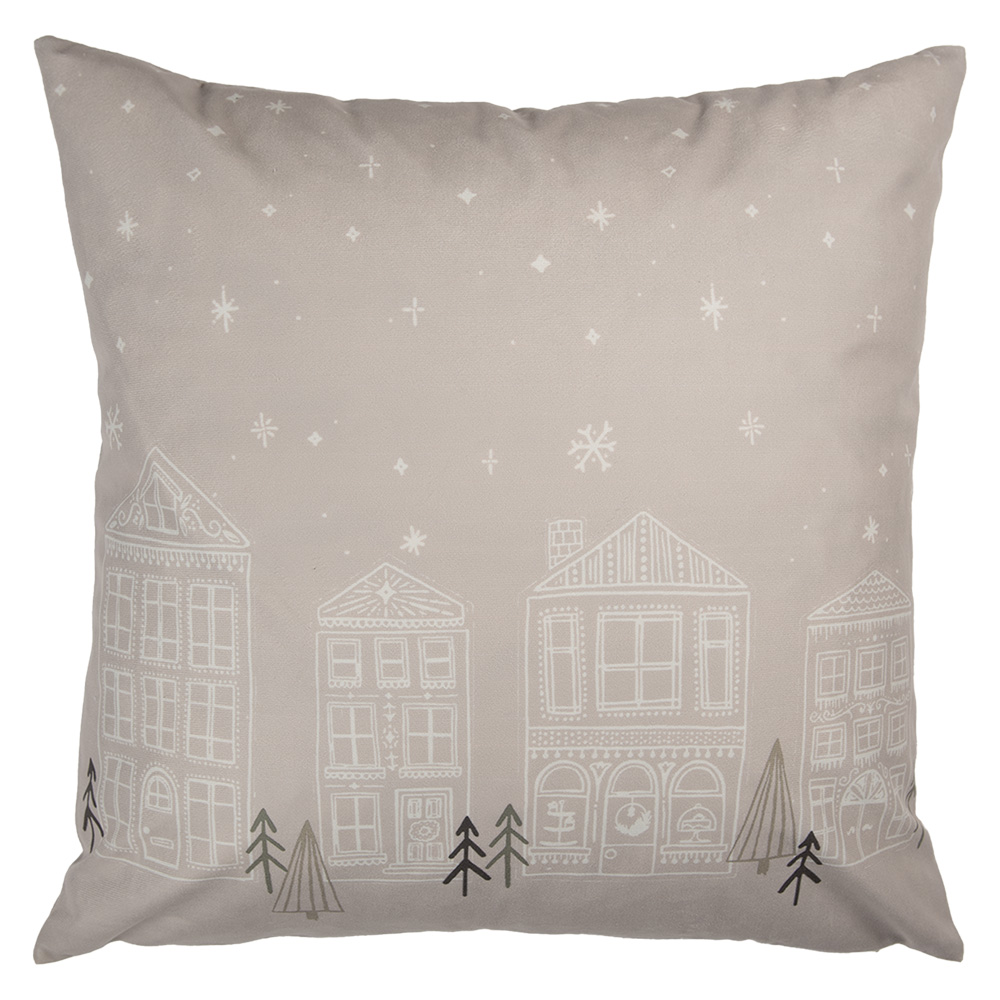 Clayre & Eef | Kussenhoes Beige Wit 45x45 cm | KT021.408