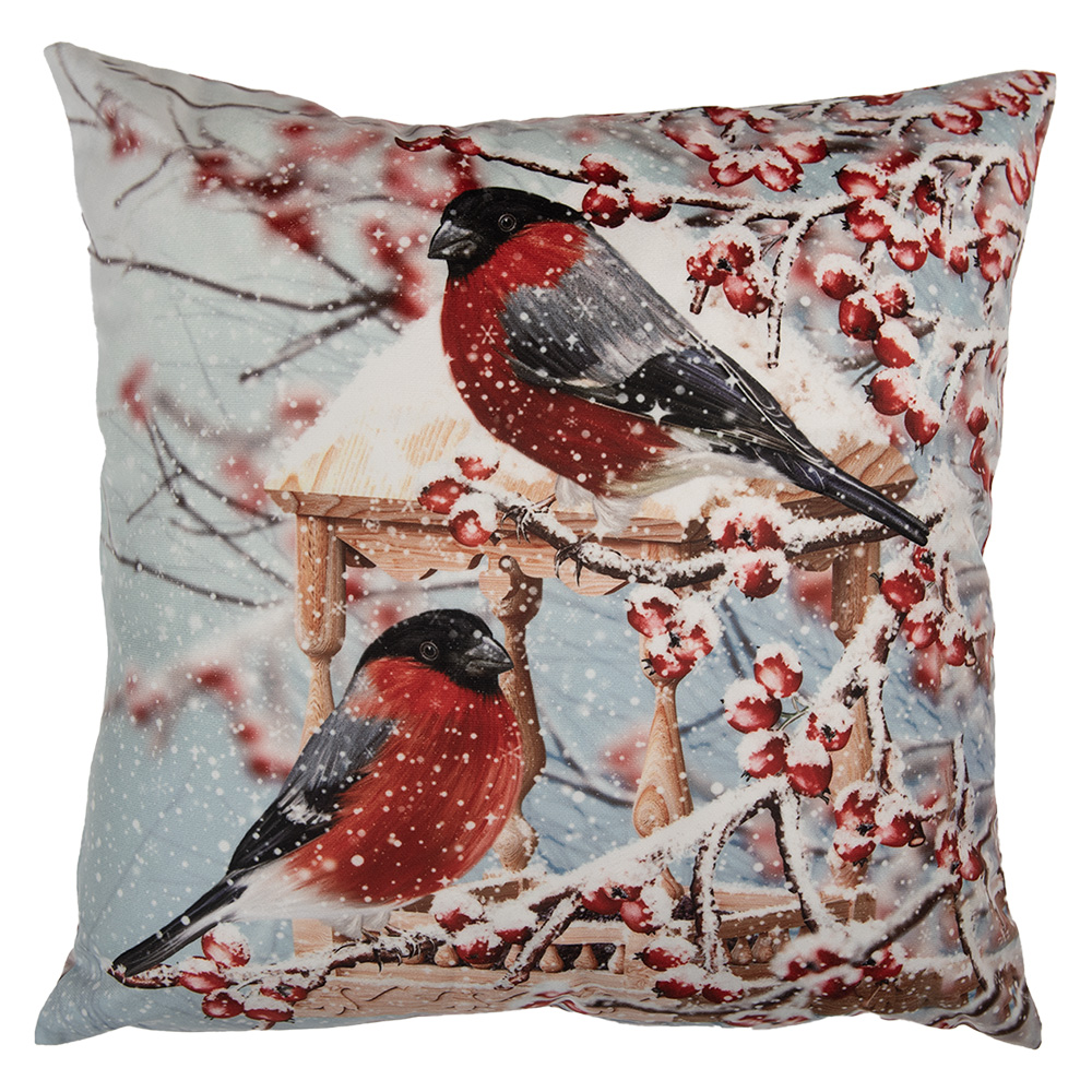 Clayre & Eef | Kussenhoes Blauw Rood 45x45 cm | KT021.412
