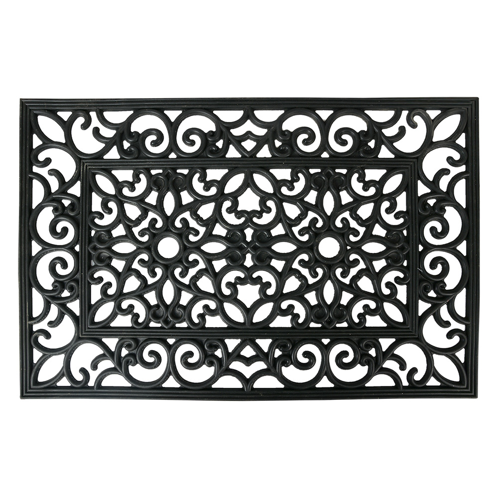 Clayre & Eef | Deurmat Binnen Zwart 60x40x1 cm | MC270