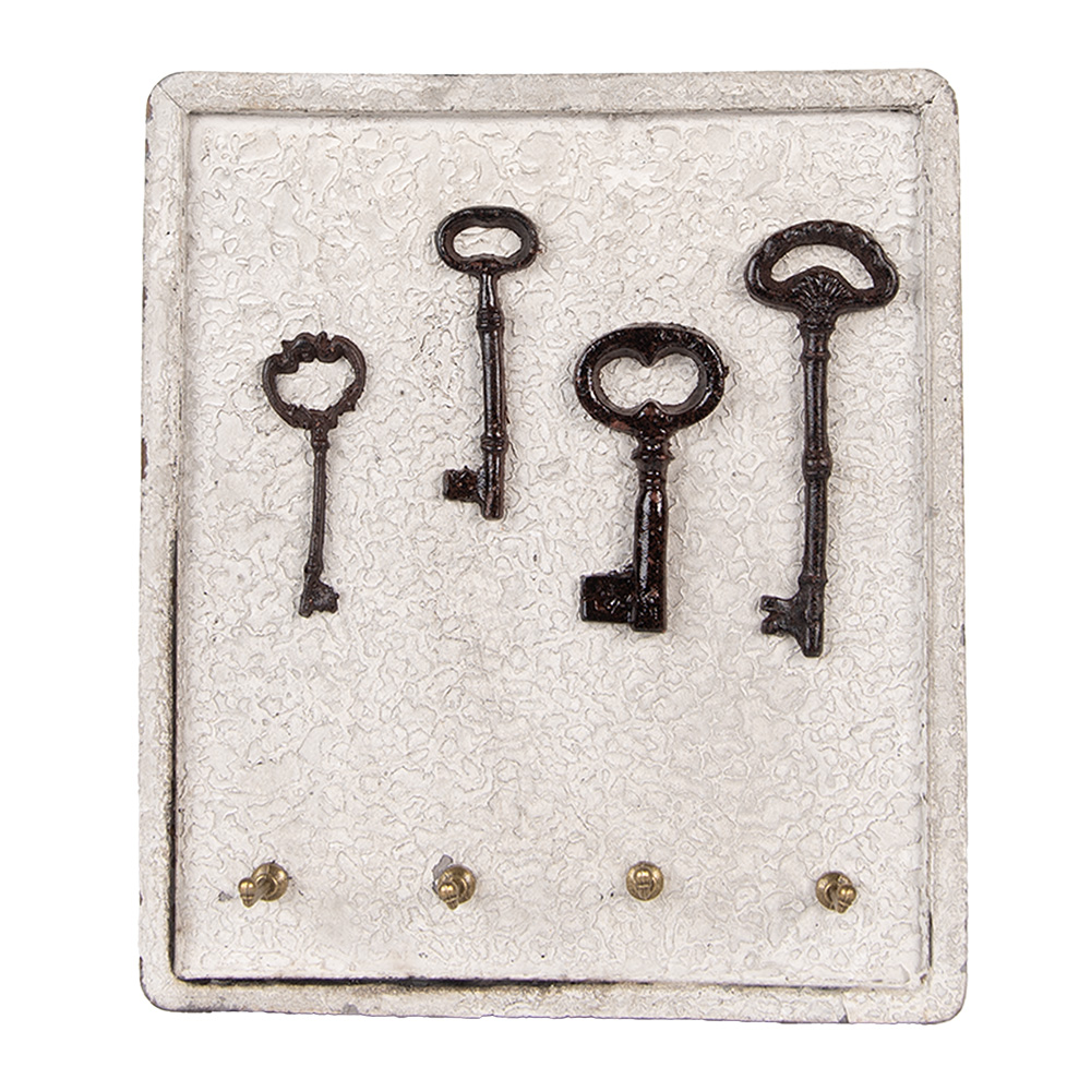 Clayre & Eef | Sleutelrekje Beige Bruin 22x5x25 cm | 6H2399