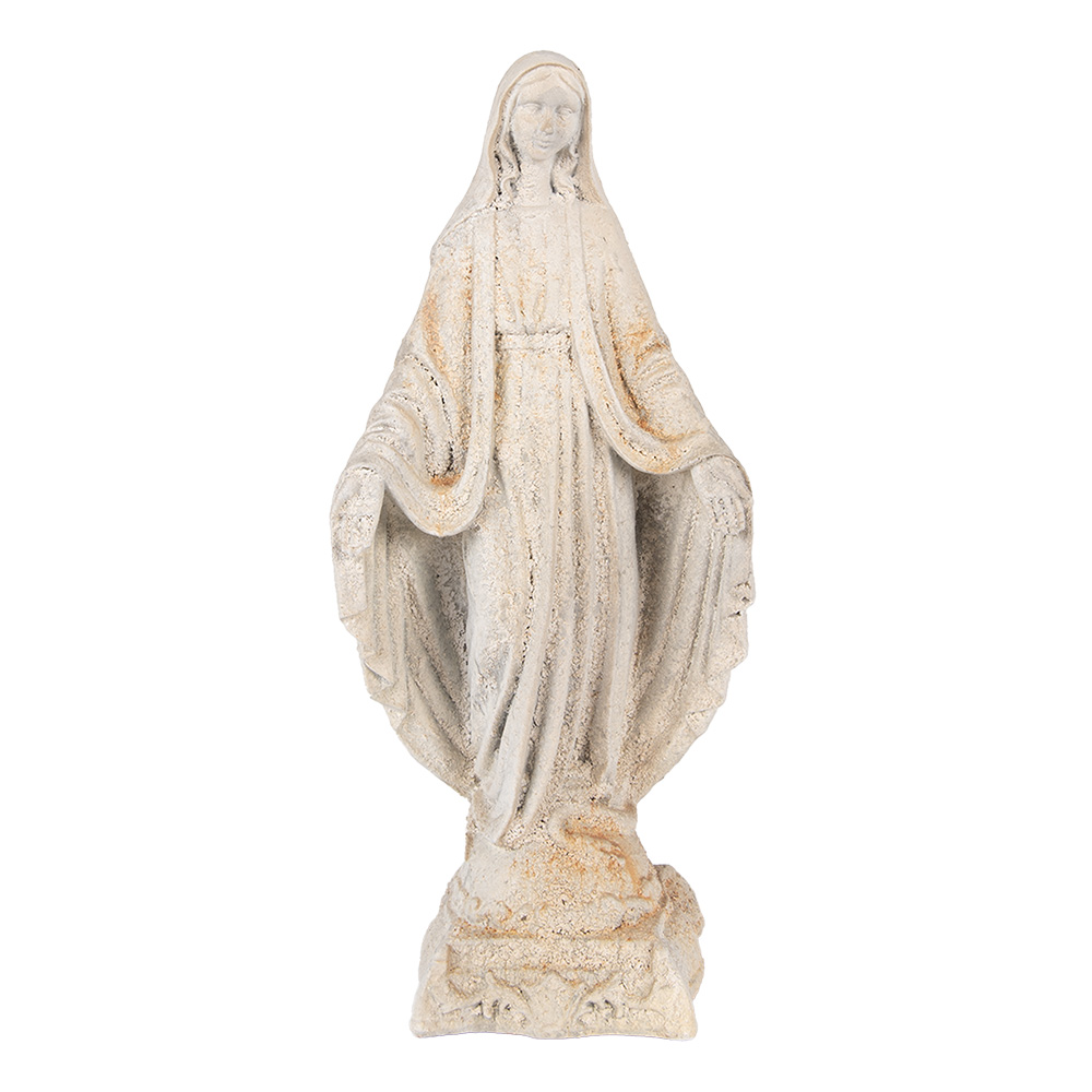 Clayre & Eef | Kerstdecoratie Beeld Maria Beige Bruin 17x12x41 cm | 6MG0113