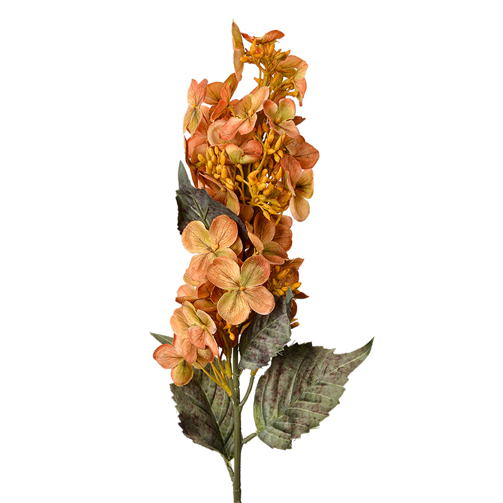 Clayre & Eef | Decoratie tak met bloemen Oranje Groen 10x8x71 cm | 5PL0162CH