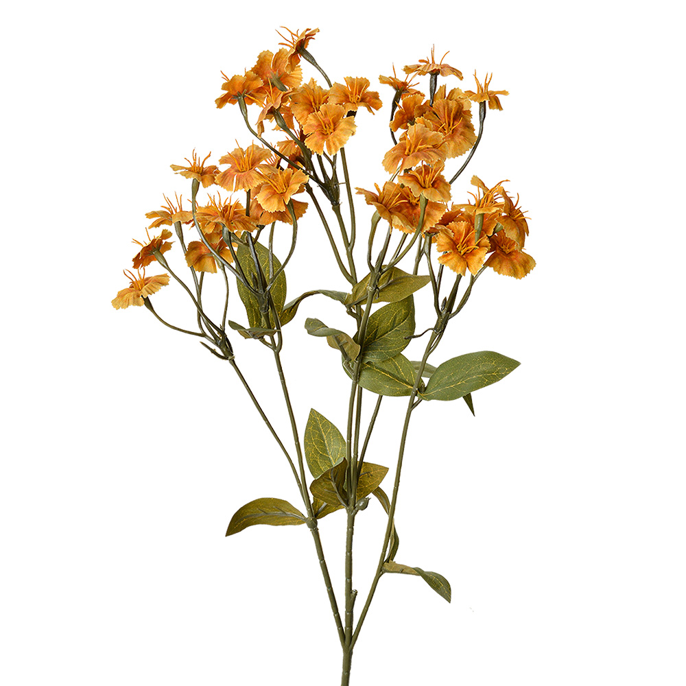 Clayre & Eef | Decoratie tak met bloemen Geel Groen 8x8x63 cm | 6PL0384Y